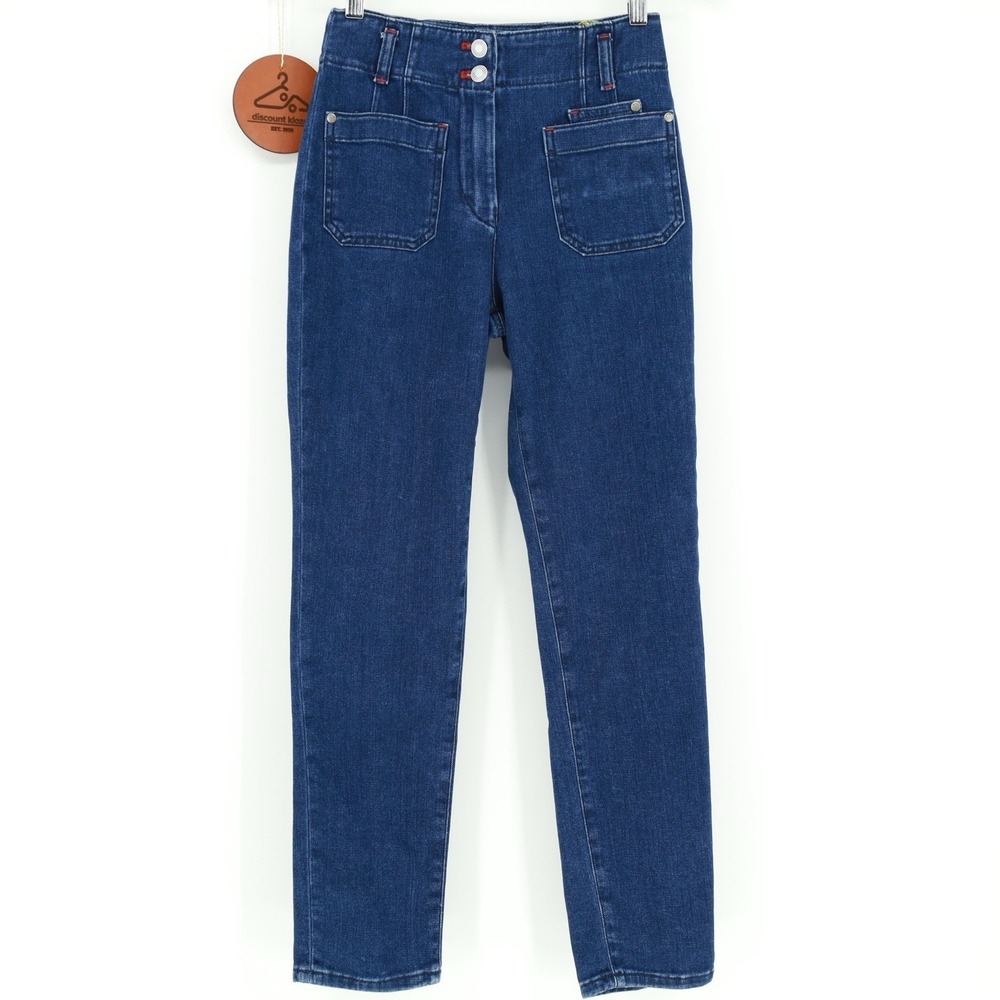 MAEVE By Anthropologie Junie High Rise Slim Leg Jeans Dark Wash Womens Size 26